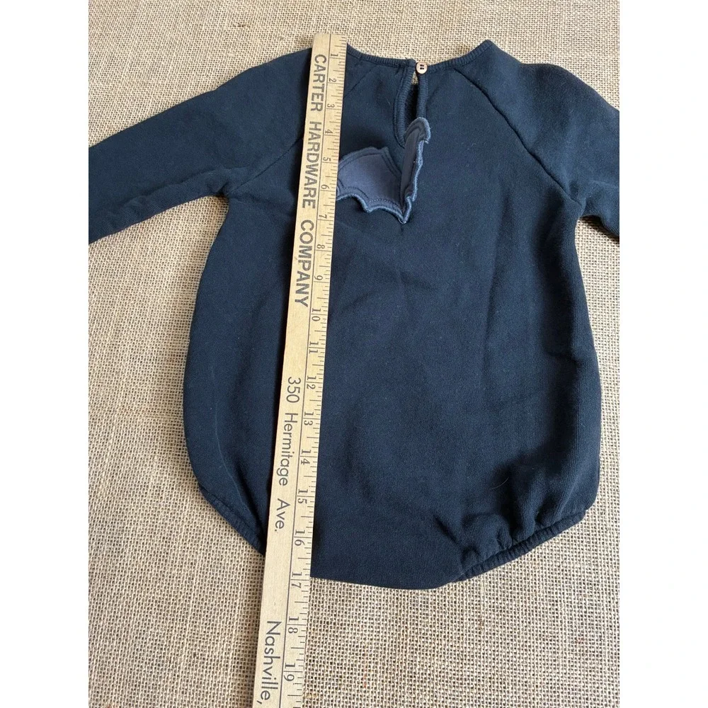Zara Baby Black Bat Wing Romper Long Sleeve Halloween Spooky 9-12 Months